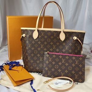 Brand new authentic Louis Vuitton Neverfull mm - Pivoine Pink interior
